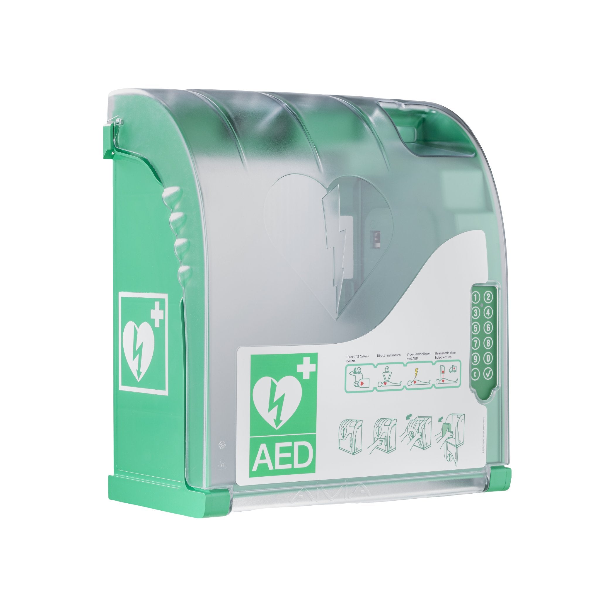 Boîtier extérieur Aivia 210 pour défibrillateur - Vue latérale