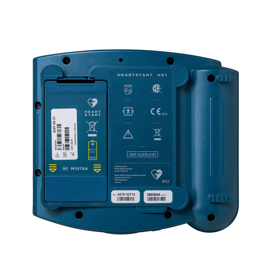 Komplett paket Philips HS1 – AED med vit/grön inomhusbox