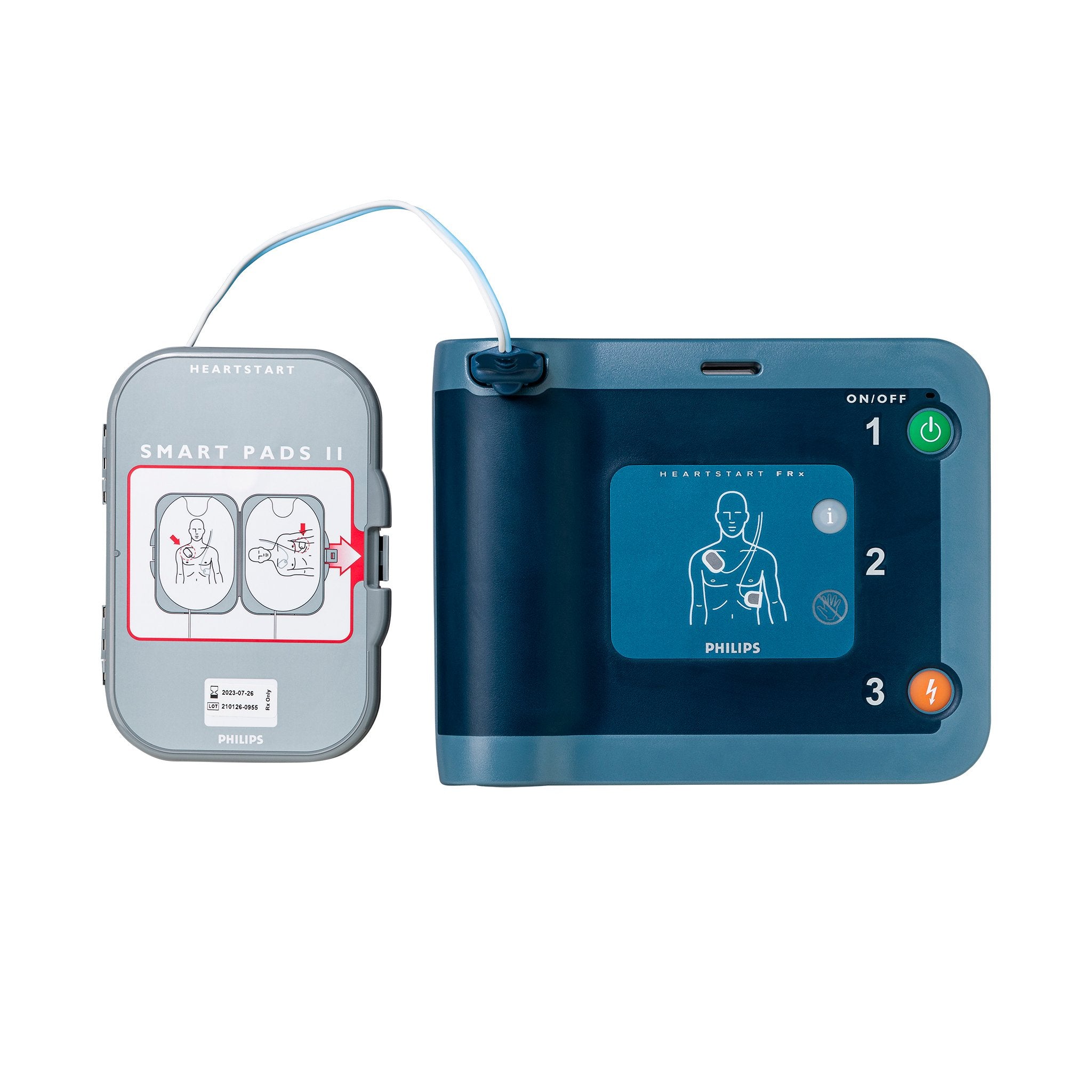 Défibrillateur Philips FRx avec électrodes