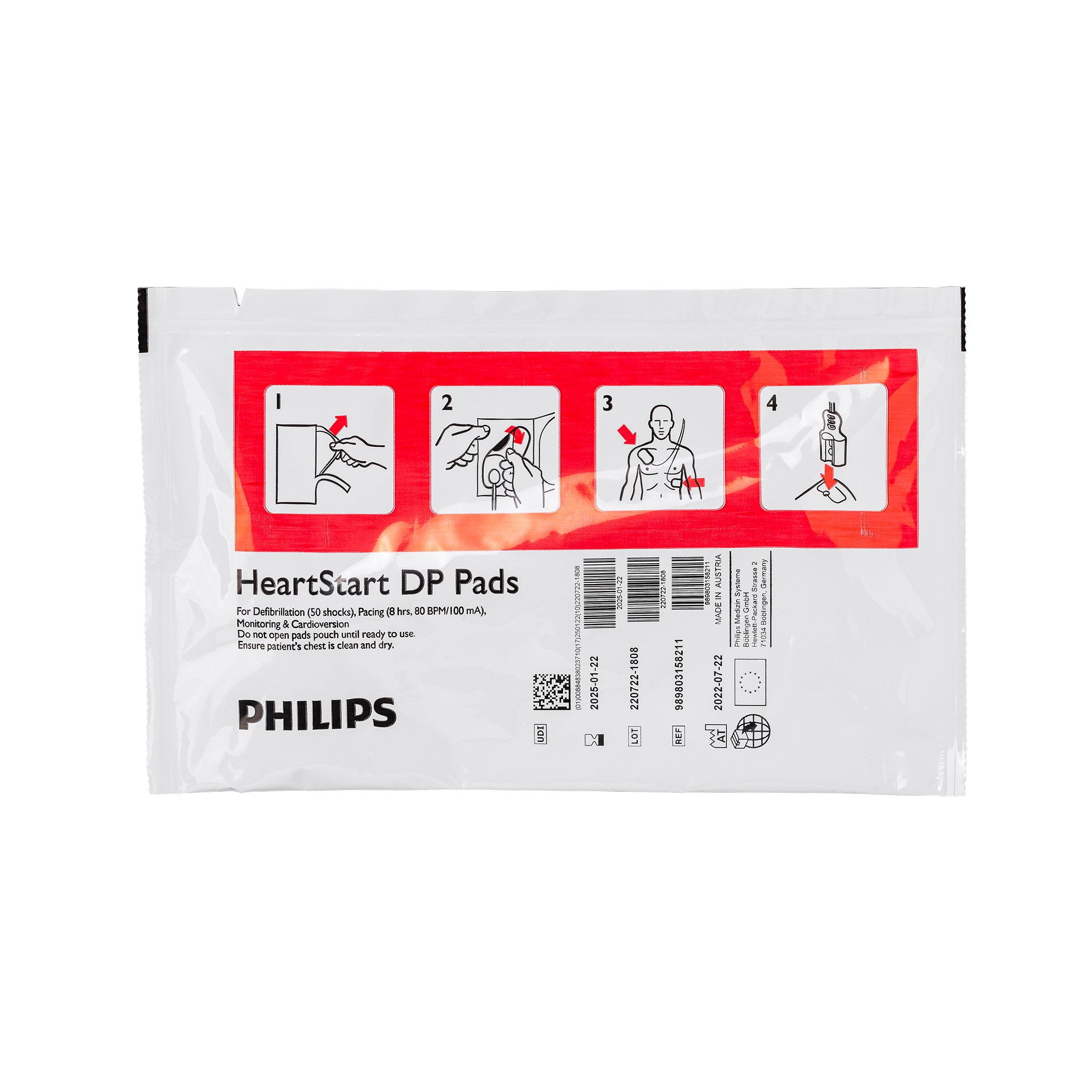 Électrodes Philips FR2 - Emballage